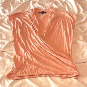 INC International Concepts Pink Sleeveless Wrap Blouse
